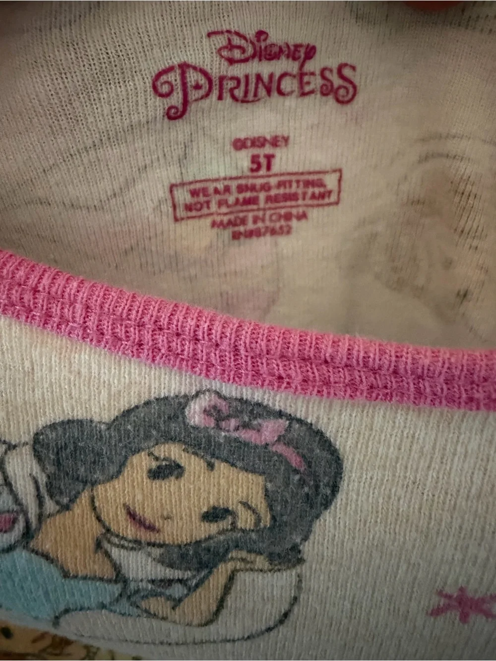 Girls 5T Princess Theme 2 Piece Fitted Pajama Set Bundle Carters & Disney